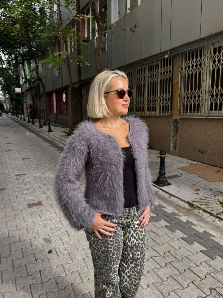 Puffy Silver Hırka Örgü İpi Kiti