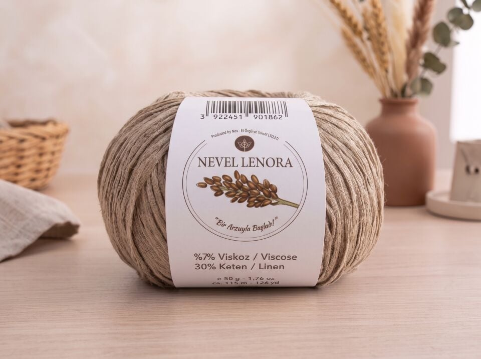 Nevel Lenora Keten Viskoz Örgü İpi