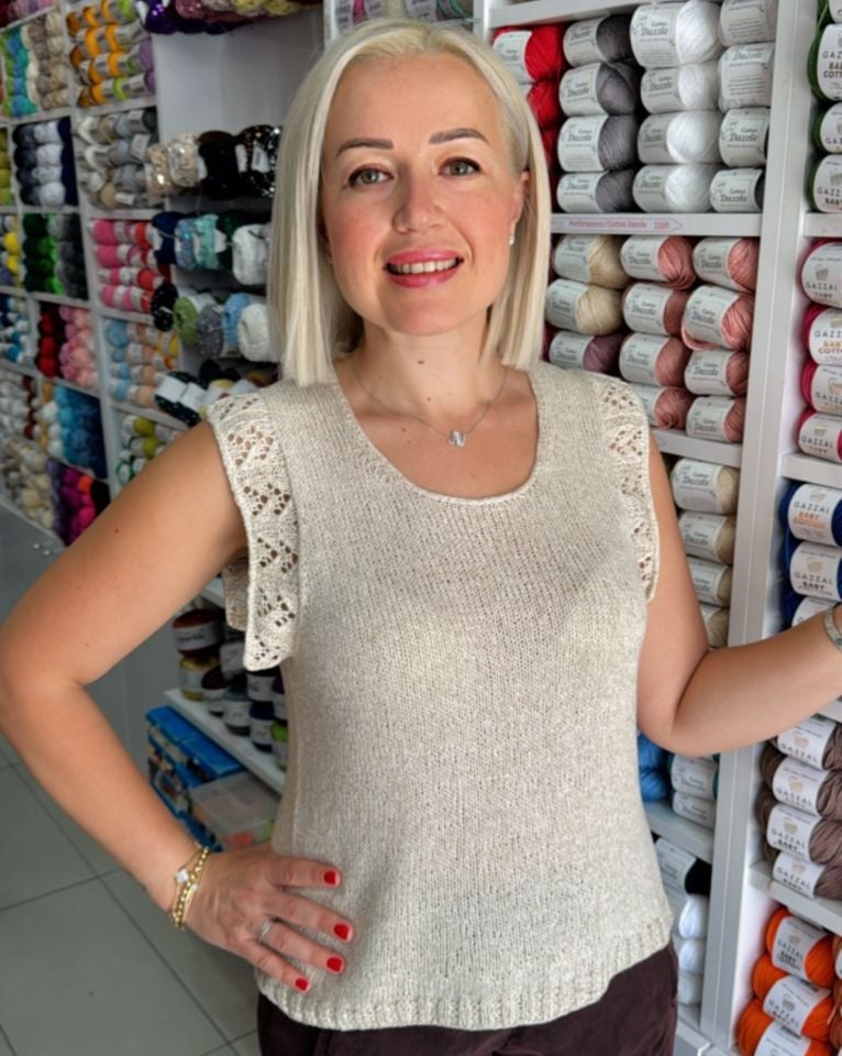 Lenora Pera Örgü Bluz Kiti