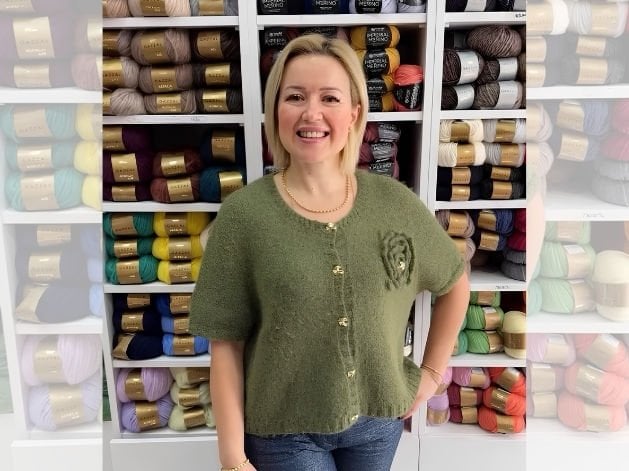 Alpaca Gül Rüyası Hırka Kiti