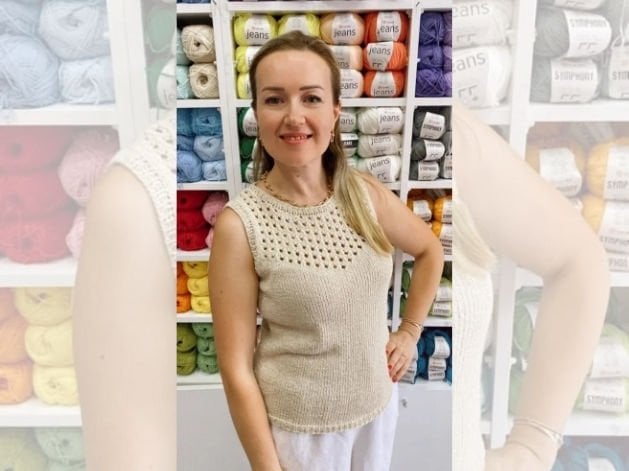 Elegance Ajurlu Kolsuz Bluz Kit