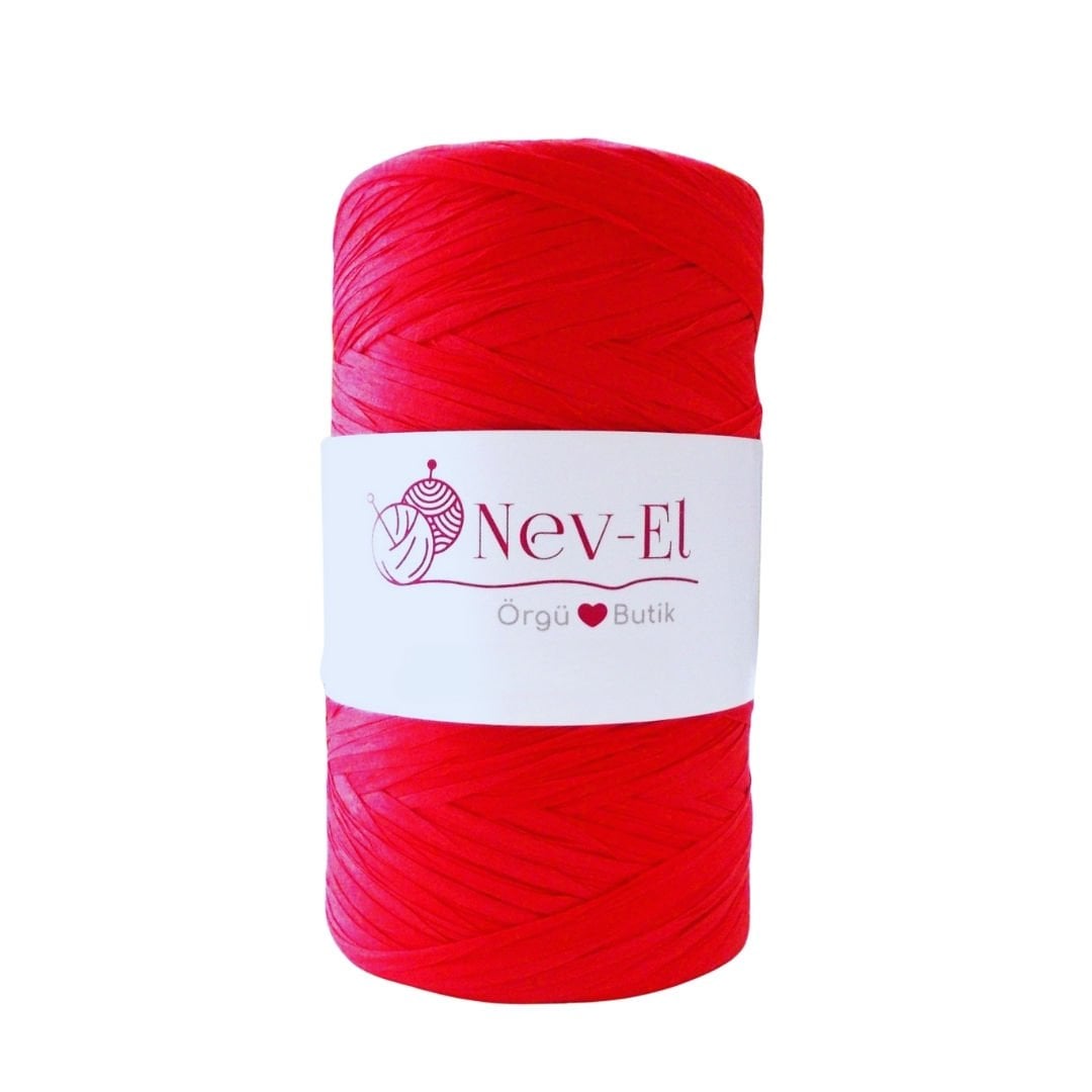 Nevel Rafya – %100 Doğal Kağıt Rafya | 150g / 230m 2-KIRMIZI