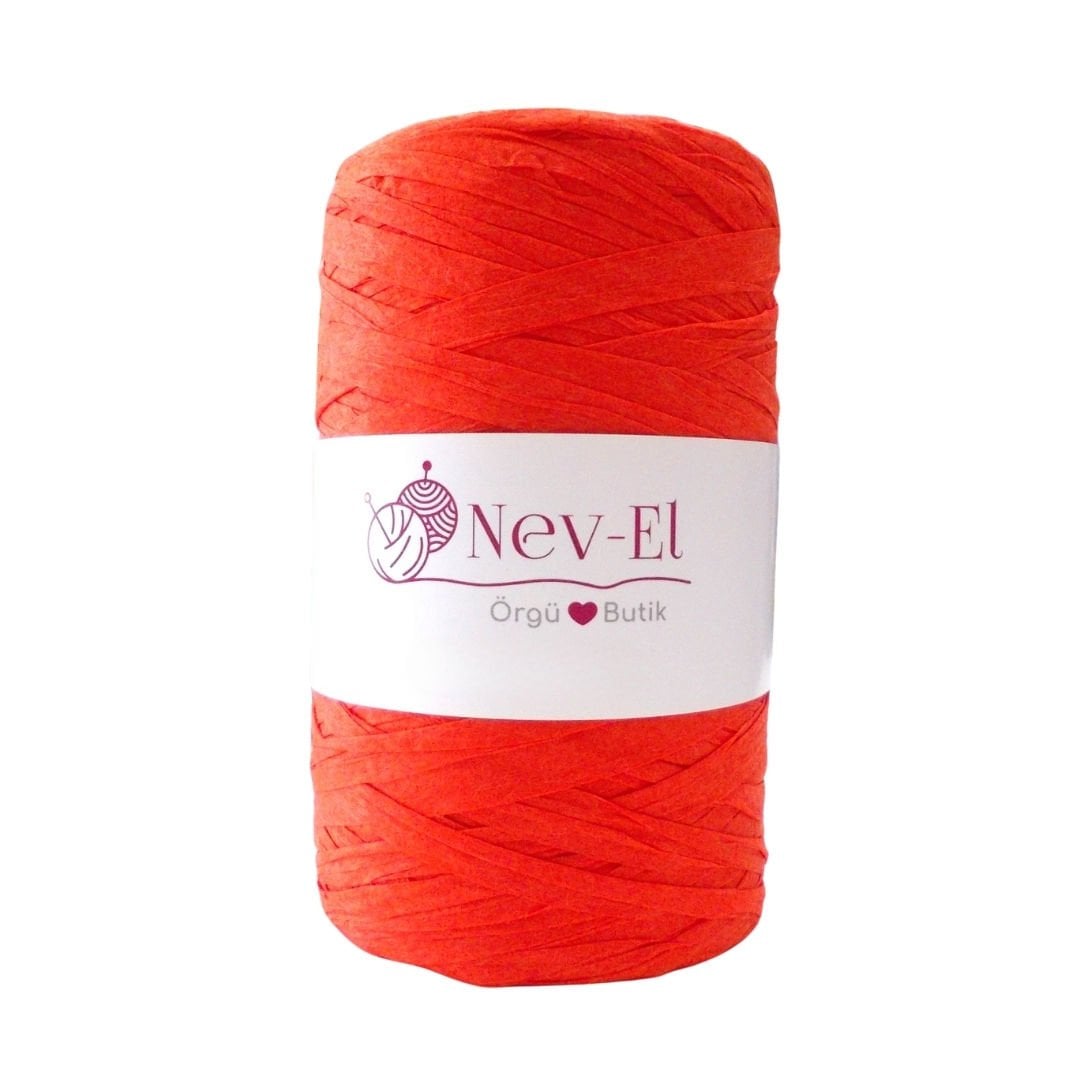 Nevel Rafya – %100 Doğal Kağıt Rafya | 150g / 230m 3-TURUNCU
