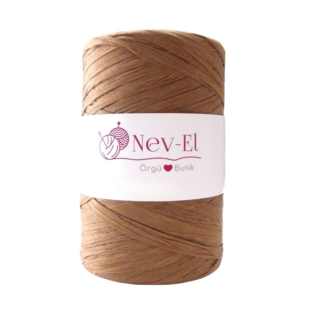 Nevel Rafya – %100 Doğal Kağıt Rafya | 150g / 230m 6-SÜTLÜ KAHVE