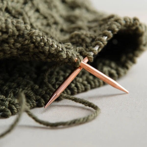 Lykke Cypra Bakır 9 cm Kısa Değiştirilebilir Misinalı Örgü Şiş