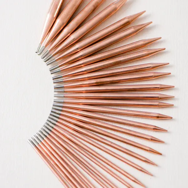 Lykke Cypra Bakır 13 cm Kısa Değiştirilebilir Misinalı Örgü Şiş