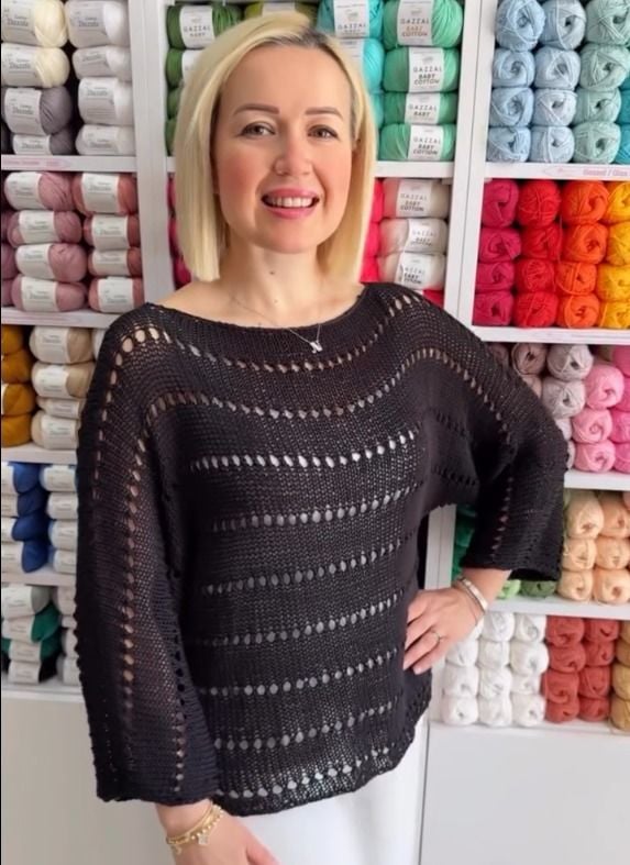 Cotton Netta Örgü Bluz Kiti