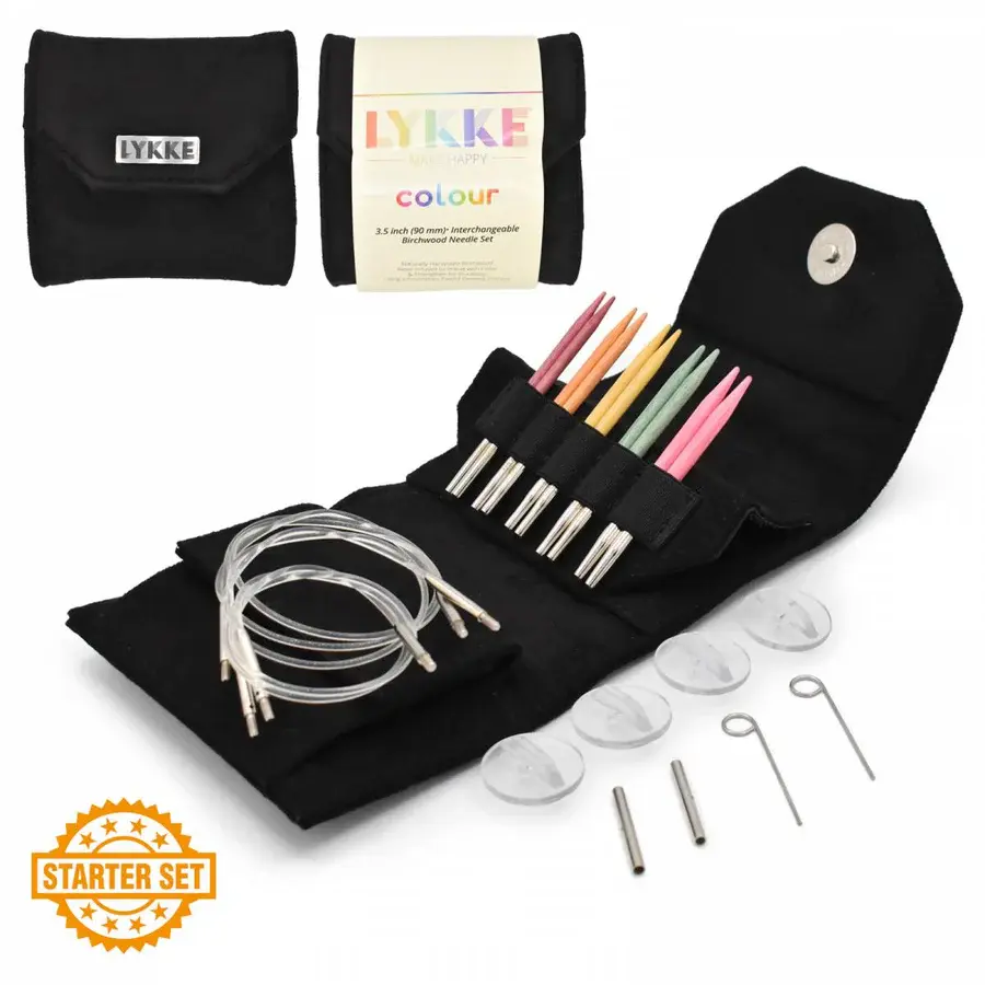 Lykke Colour Starter Şiş Seti - Kısa 9cm Siyah